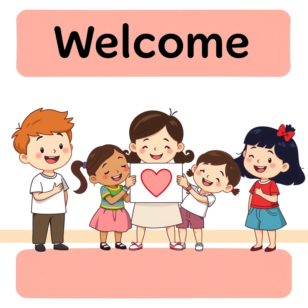 Plakat powitalny "Dziękujemy" (miejsce na tekst) - Materiały - Dzień Edukacji Narodowej